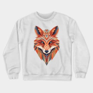 Spectrum Fox: Radiant Op Art Red Fox Design Crewneck Sweatshirt